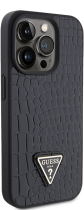 Guess “Croco Triangle Logo Collection” Case Apple iPhone 15 Pro Black