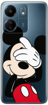 Disney Case Redmi 13C Mickey Partial Print Hiding Transparent