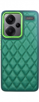 Vivid Diamond Shape PU Leather Case Redmi Note 13 Pro+ 5G Green