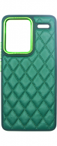 Vivid Diamond Shape PU Leather Case Redmi Note 13 Pro+ 5G Green