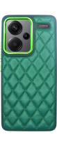 Vivid Diamond Shape PU Leather Case Redmi Note 13 Pro+ 5G Green
