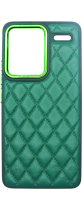 Vivid Diamond Shape PU Leather Case Redmi Note 13 Pro+ 5G Green