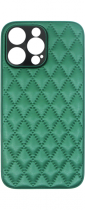 Vivid Diamond Shape PU Leather Case Apple iPhone 14 Pro Max Green