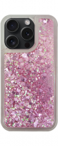 Vivid Liquid Glitter Case Apple iPhone 15 Pro Pink