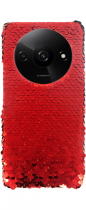 Vivid Sequin Case Redmi A3 Red