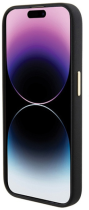 Guess 4G Strass Logo Collection Silicone Case Apple iPhone 15 Pro Max Black