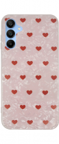 Vivid Heart Glitter Case Samsung Galaxy A04s Clear/Red