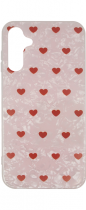 Vivid Heart Glitter Case Samsung Galaxy A04s Clear/Red