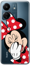 Disney Case Redmi 13C Minnie Partial Print Smiley Transparent