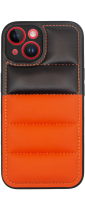 Vivid Puffer Back Cover Apple iPhone 15 Orange/Black