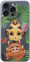 Disney Case Apple iPhone 15 Pro Max Lion King Partial Print Friends Transparent