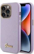 Guess Glitter Full Wrapped Glossy with Vintage Script Logo Silicone Case Apple iPhone 15 Pro Glitter