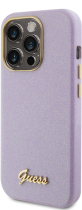 Guess Glitter Full Wrapped Glossy with Vintage Script Logo Silicone Case Apple iPhone 15 Pro Glitter