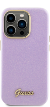 Guess Glitter Full Wrapped Glossy with Vintage Script Logo Silicone Case Apple iPhone 15 Pro Glitter