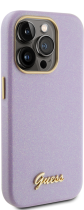 Guess Glitter Full Wrapped Glossy with Vintage Script Logo Silicone Case Apple iPhone 15 Pro Glitter