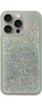 Vivid Liquid Glitter Case Apple iPhone 15 Pro Max Silver