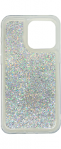 Vivid Liquid Glitter Case Apple iPhone 15 Pro Max Silver