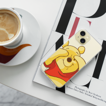 Disney Case Apple iPhone 15 Winnie the Pooh Partial Print Hiding Transparent