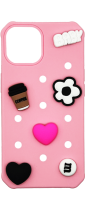 Vivid Silicone Pins Case Apple iPhone 15 Pink