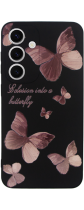 Vivid Silicone Case Samsung Galaxy S24+ Butterfly Black/Pink