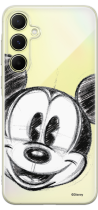 Disney Case Samsung Galaxy A55 5G Mickey Partial Print Sketch Transparent