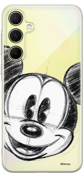 Disney Case Samsung Galaxy A55 5G Mickey Partial Print Sketch Transparent