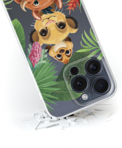 Disney Case Apple iPhone 15 Pro Lion King Partial Print Friends Transparent