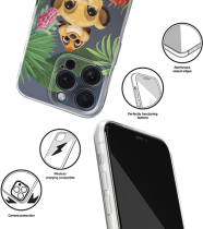 Disney Case Apple iPhone 15 Pro Lion King Partial Print Friends Transparent