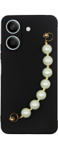 Vivid Silicone Case Pearl Chain Redmi Note 13 5G Black