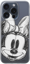 Disney Case Apple iPhone 15 Pro Minnie Partial Print Sketch Transparent