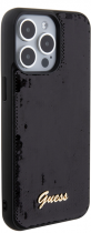 Guess “Sequin Script Metal” Hard Case Apple iPhone 15 Pro Black