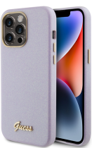 Guess Glitter Full Wrapped Glossy with Vintage Script Logo Silicone Case Apple iPhone 15 Pro Max Gli