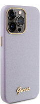 Guess Glitter Full Wrapped Glossy with Vintage Script Logo Silicone Case Apple iPhone 15 Pro Max Gli