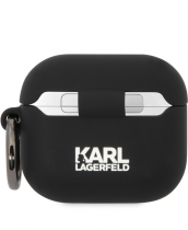 Karl Lagerfeld 3D Logo NFT Karl’s Head Silicone Case Apple AirPods 3 Black