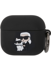 Karl Lagerfeld 3D Logo NFT Karl’s Head Silicone Case Apple AirPods 3 Black