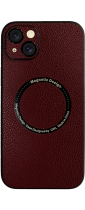 Vivid Magsafe Leather Case Apple iPhone 15 Purple