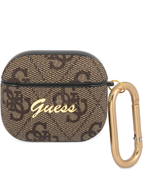 Guess Script Metal Logo Collection Case Apple Airpods 3 Brown