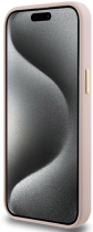 Guess “Vintage Script Gold Logo Collection” Hard Silicone Case Apple iPhone 15 Pro Max Pink