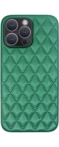 Vivid Diamond Shape PU Leather Case Apple iPhone 14 Pro Green