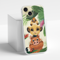 Disney Case Apple iPhone 15 Lion King Partial Print Friends Transparent