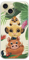 Disney Case Apple iPhone 15 Lion King Partial Print Friends Transparent