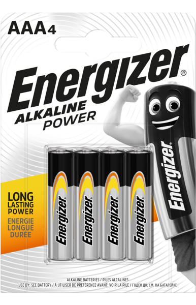 Energizer Battery Alkaline Power AAA Pack 4pieces