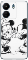 Disney Case Redmi 13C Mickey and Minnie Full Print Secret White