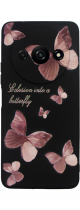 Vivid Silicone Case Redmi A3 Butterfly Black/Pink