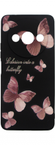 Vivid Silicone Case Redmi A3 Butterfly Black/Pink