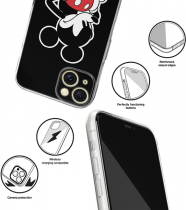 Disney Case Apple iPhone 15 Plus Mickey Full Print Angry Black