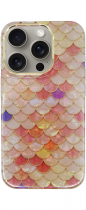 Vivid Mermaid Scale Silicone Case Apple iphone 15 Pro Max Pink