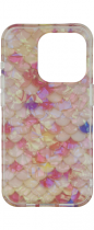 Vivid Mermaid Scale Silicone Case Apple iphone 15 Pro Max Pink