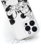 Disney Case Apple iPhone 15 Pro Max Mickey and Minnie Full Print Secret White