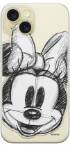 Disney Case Apple iPhone 15 Minnie Partial Print Sketch Transparent